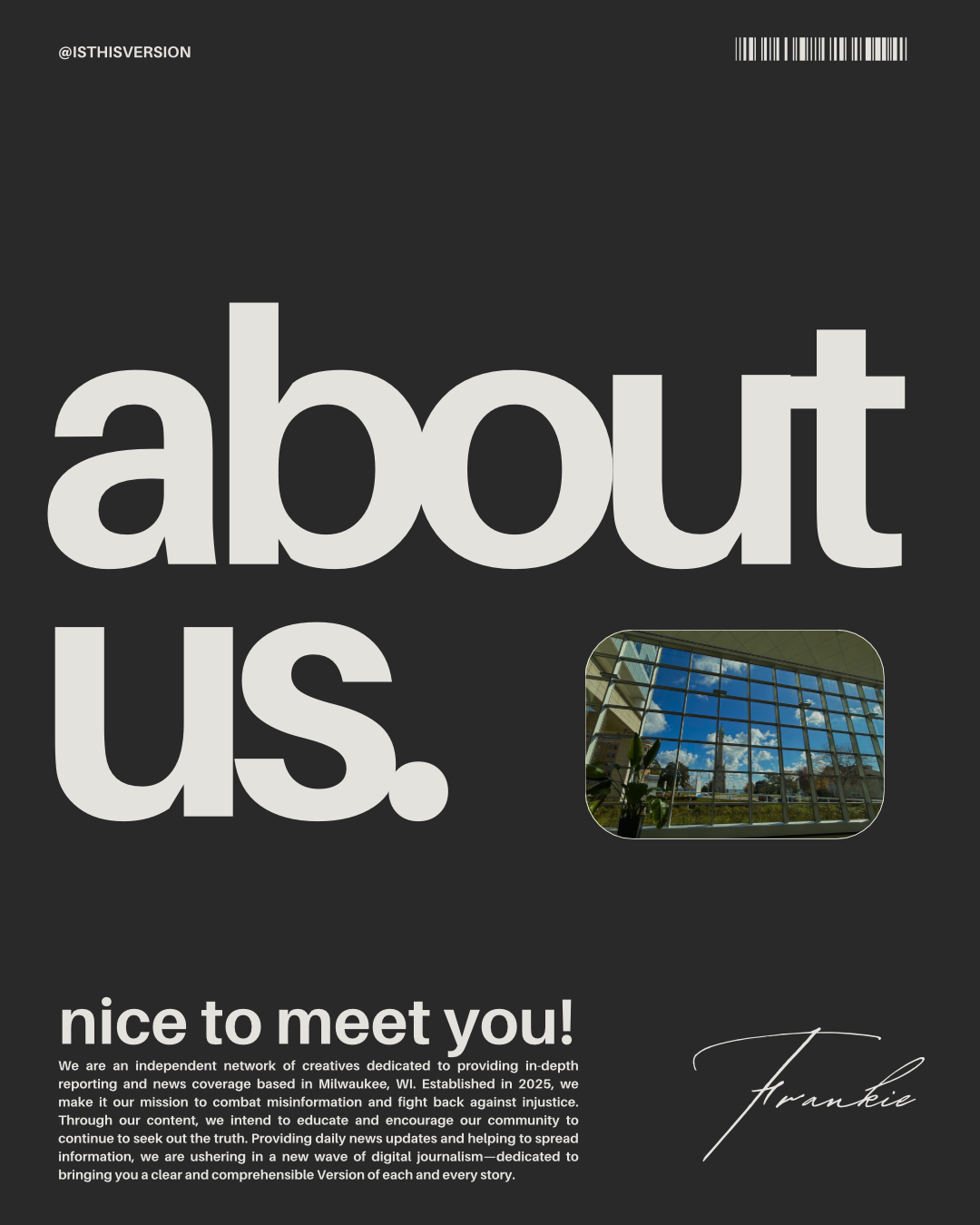 about me instagram post